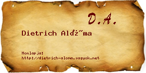 Dietrich Alóma névjegykártya